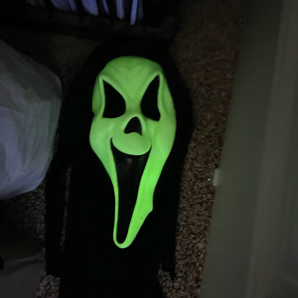Fun World DIV Gen 1 Cotton Hood Shroud Ghost Face Mask, Halloween, Horror Mask.